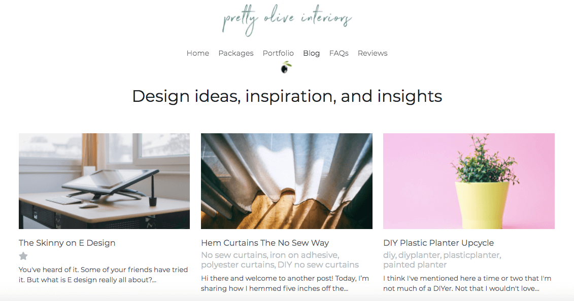 blog section of a website null